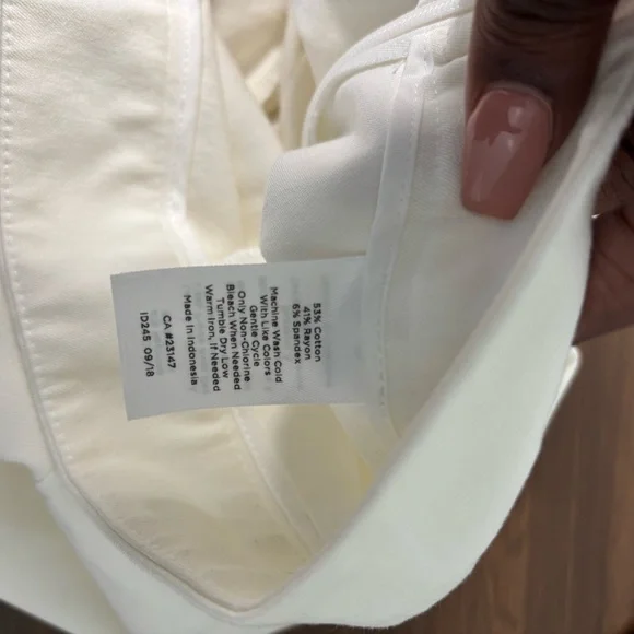 Talbots Cream Curvy Chatham Ankle Pants‎ Sz 12P - Picture 8 of 9